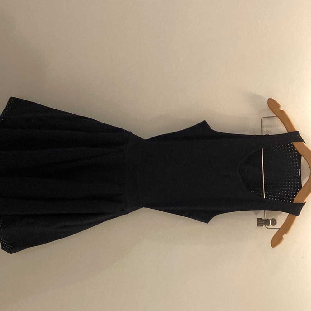 Black open lower back dress
